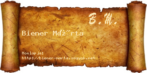 Biener Márta névjegykártya